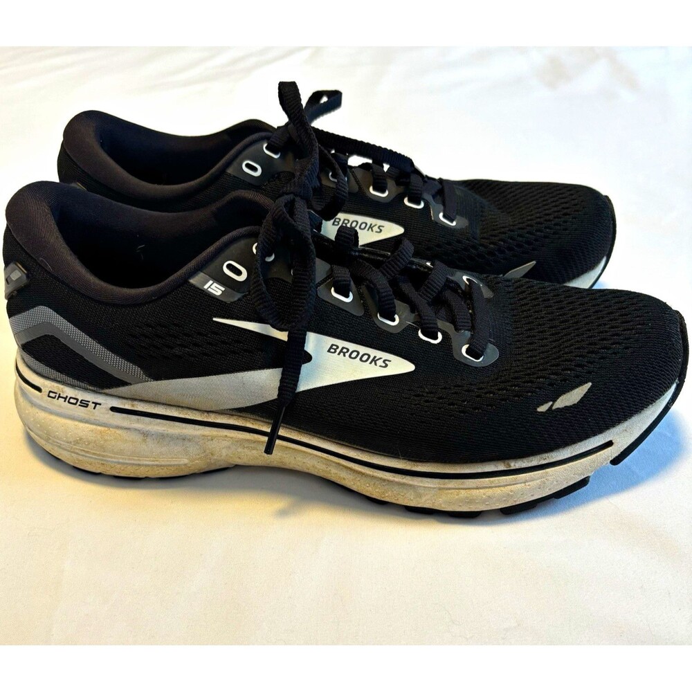 Brooks Ghost 15 Womens 9 D Wide Black Running Shoes Sneakers 1203801D012